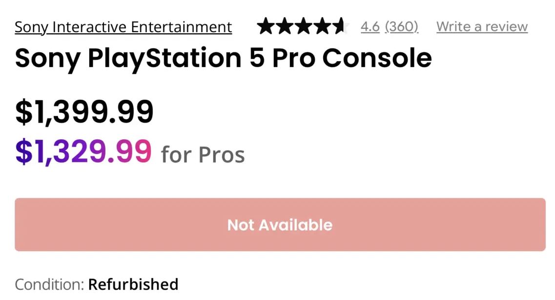 Стоимость подержанных PS5 Pro превысила $1400 - 1